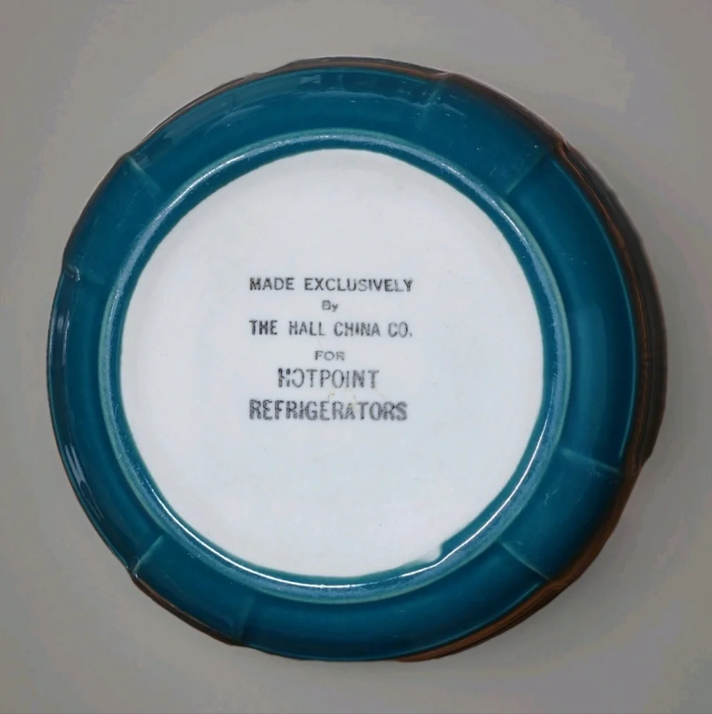 MCM Hall China x Hotpoint Refrigerator Bowl Dark Teal 6